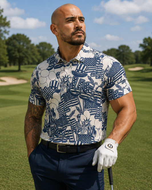 USA Freedom Performance Golf Polo