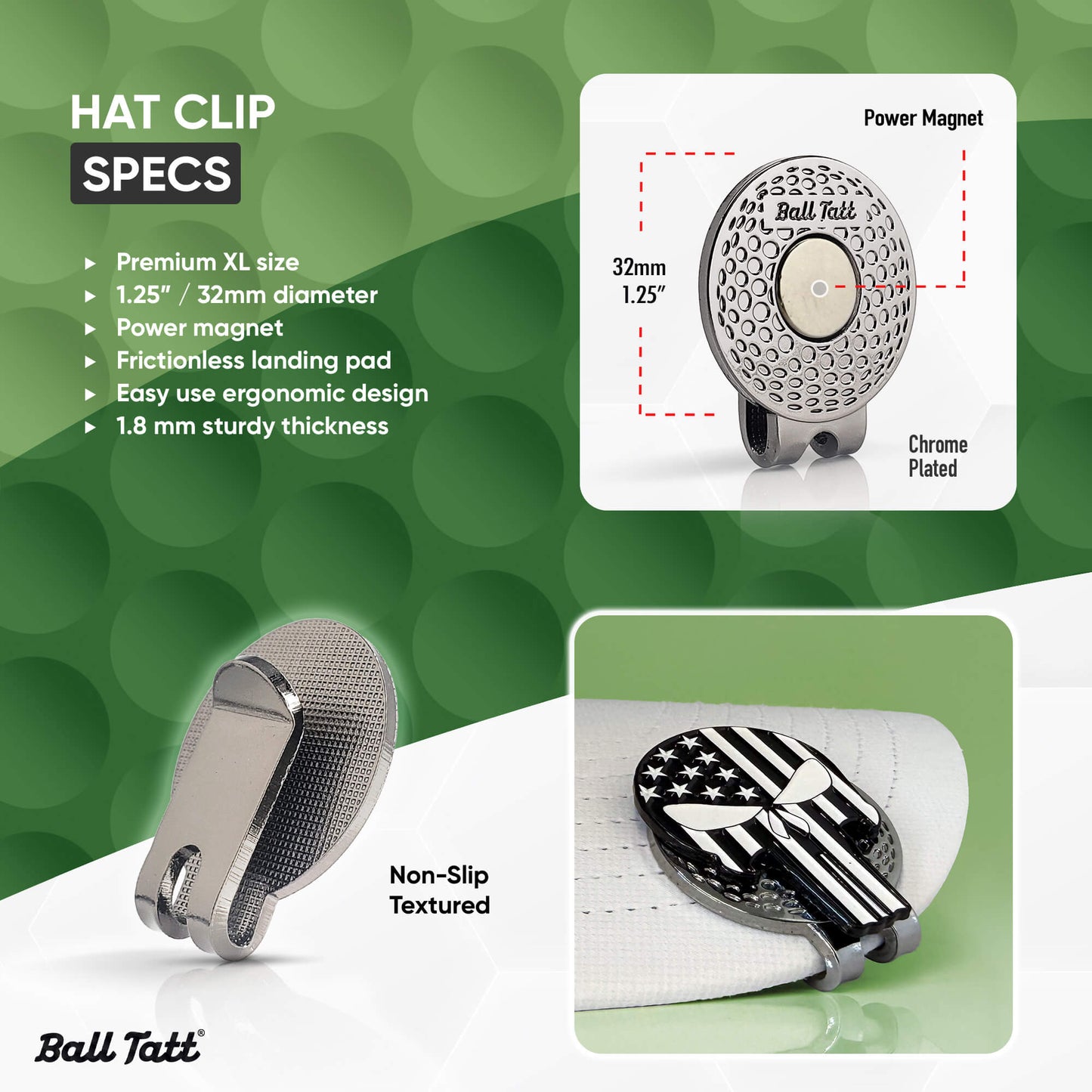 USA Punisher Hat Clip Set