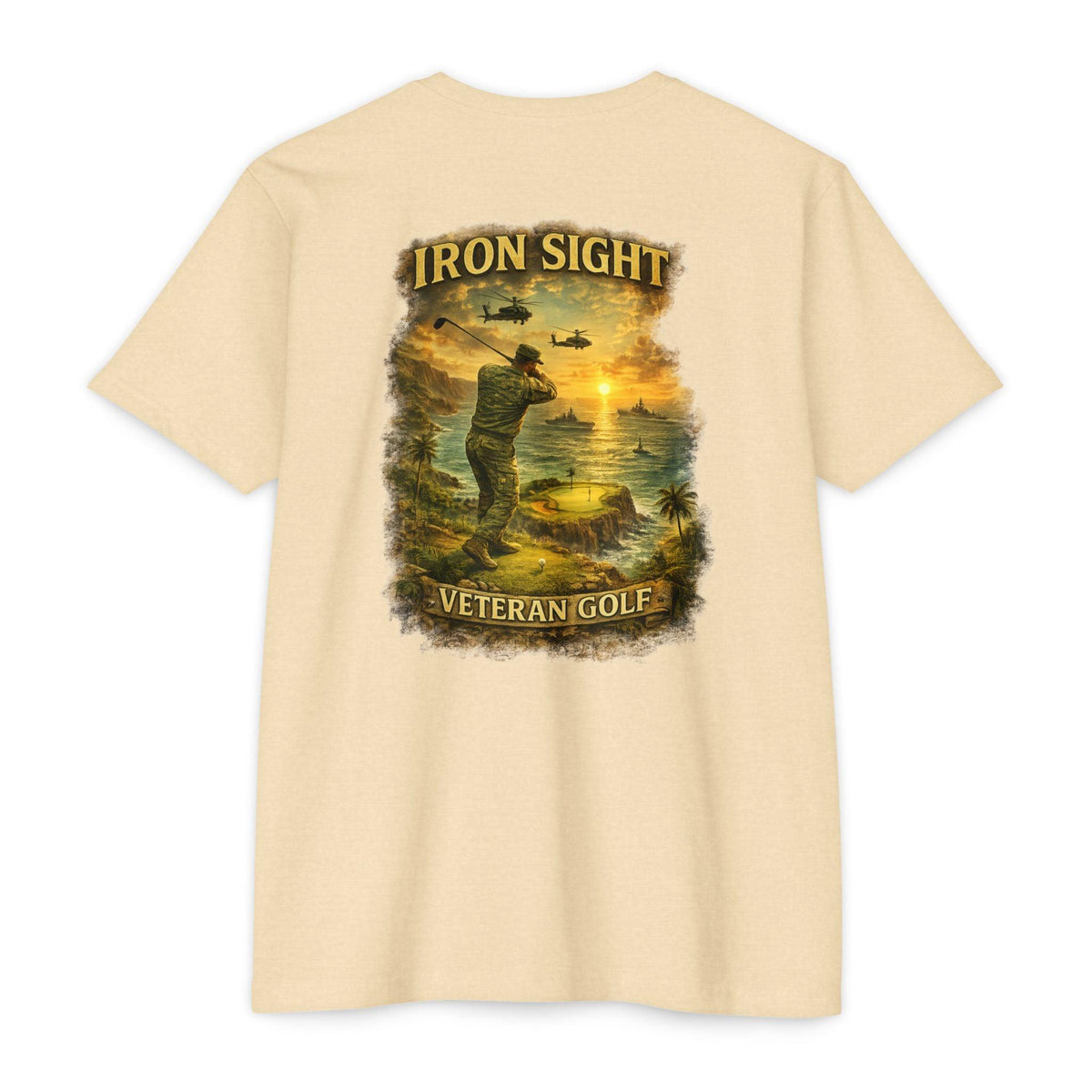 Veteran Cliff Shot Golf T-Shirt — Iron Sight Golf