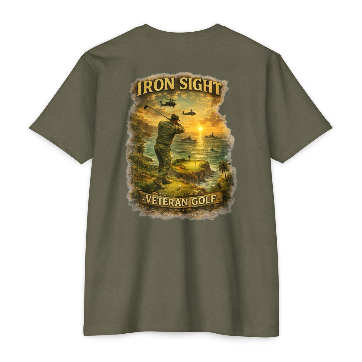 Veteran Cliff Shot Golf T-Shirt — Iron Sight Golf