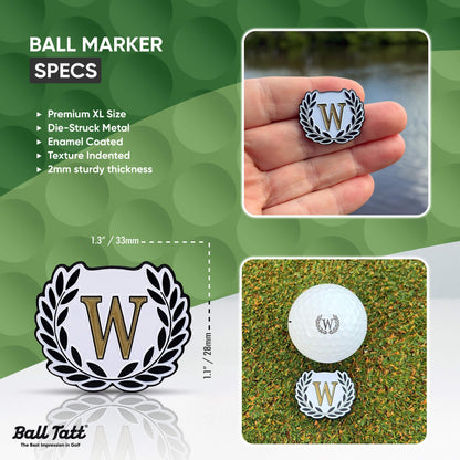 W Monogram & Ball Marker - GOLF LEAGUE