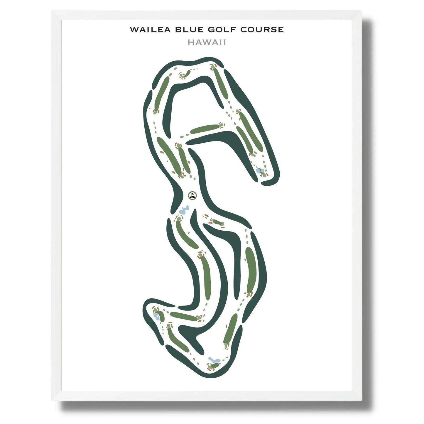 Wailea Blue Golf Course, Hawaii - Printed Golf Courses