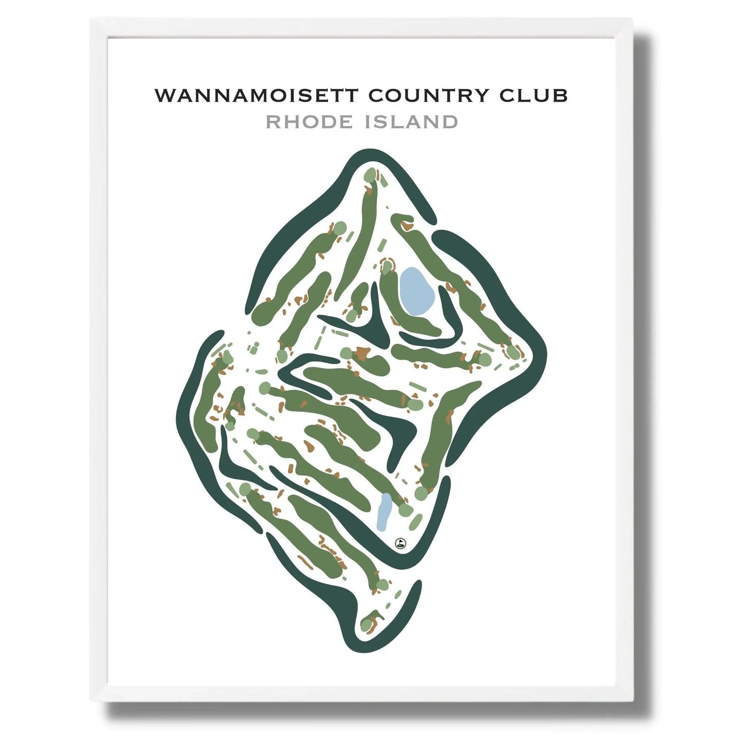 Wannamoisett Country Club, Rhode Island - Printed Golf Courses