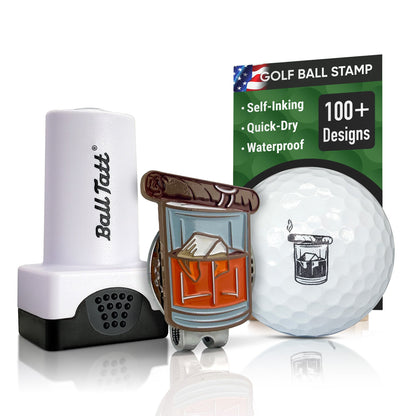 Whiskey Cigar Hat Clip Set