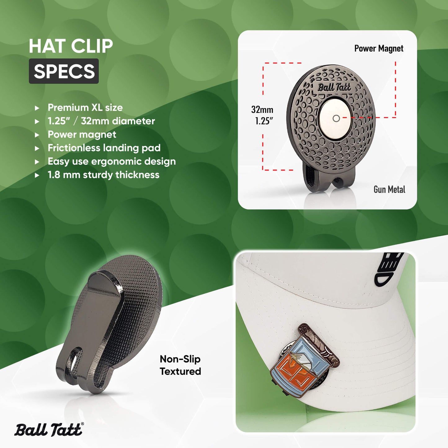Whiskey Cigar Hat Clip Set