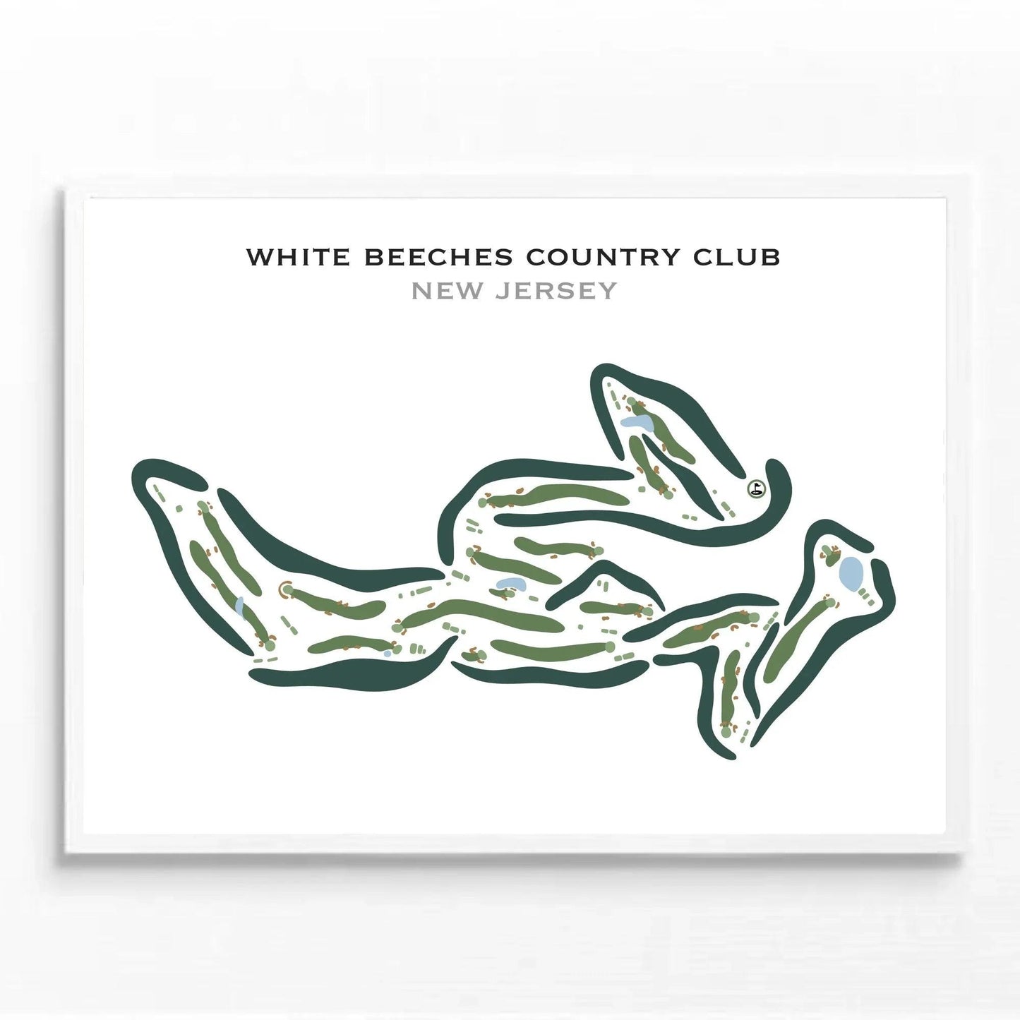 White Beeches Country Club, New Jersey - Printed Golf Courses