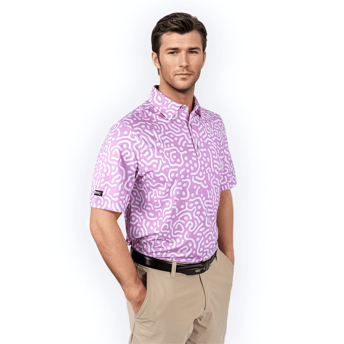 Wrong Fairway Men's Polo (Lavender)